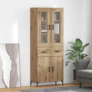 Credenza 2 pcs Rovere artigianale Legno multistrato