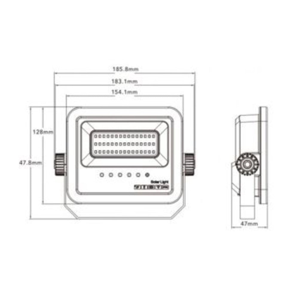 Trade Shop - Faro A Led Proiettore Con Pannello Solare 40 W Rgb Con Telecomando Esterno Ip65 Sl-rgb-40w -