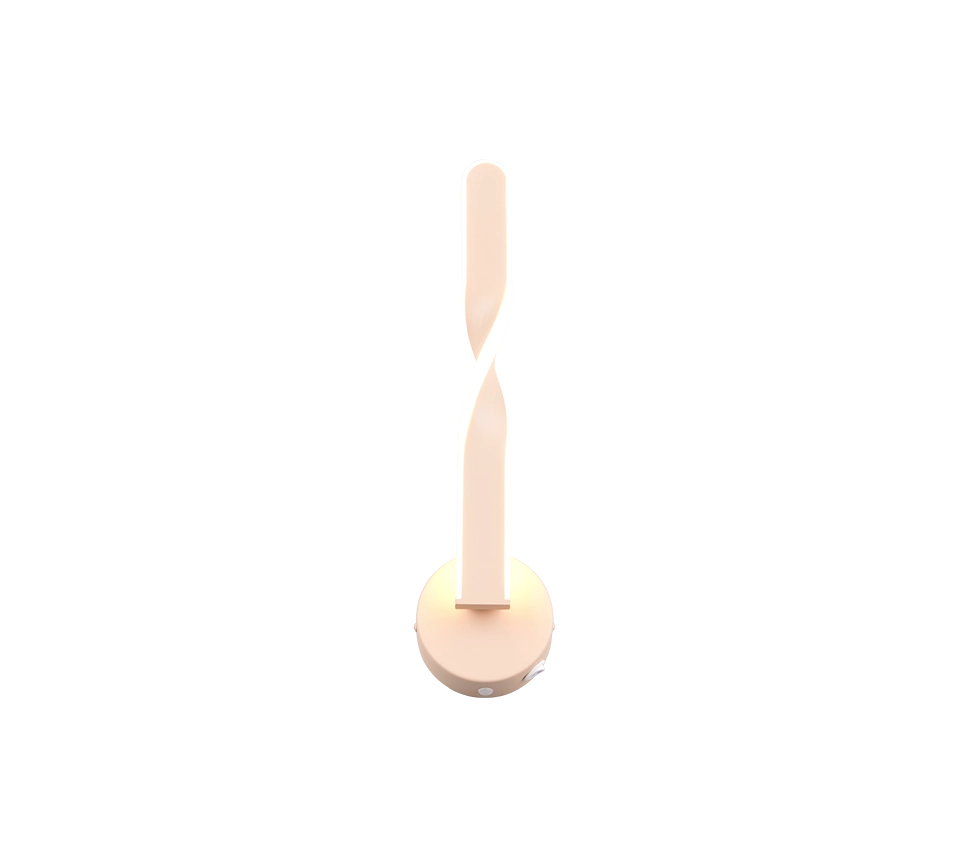 Applique LED, metallo, sabbia, H 46 cm, Ginko