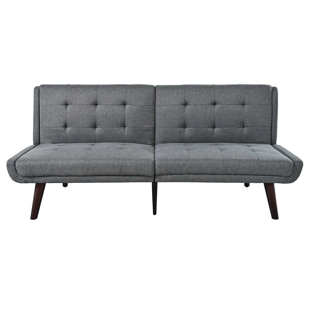 Canap¨¦-lit futon pliable - Xylo - 146 cm - Grigio - Dossier regolabile in 5 posizioni