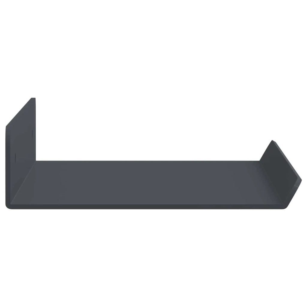 Mensola sospesa 2 pcs Antracite 30 x 9 x 2,5 cm Acciaio