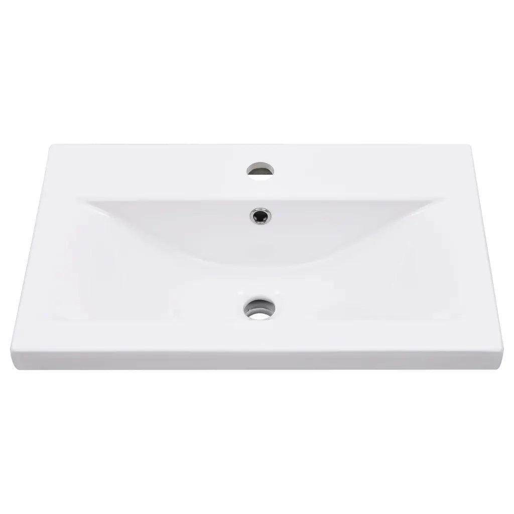 Telaio per Lavabo da Bagno con Lavabo Integrato Nero in Ferro 3101389