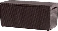 Baule da Giardino Capri, 305L, Effetto Rattan, Marrone, 123x53,5x57H cm