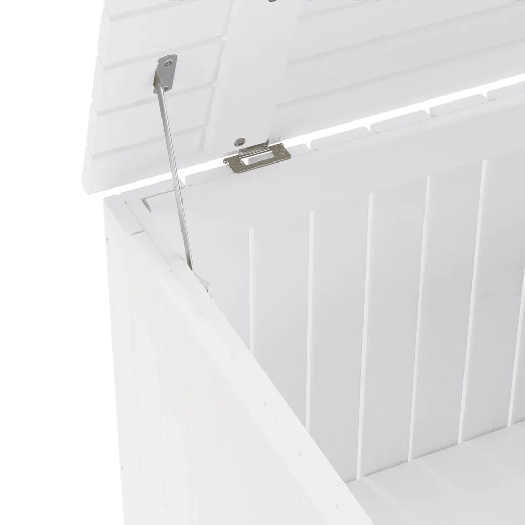 Contenitore con Coperchio RANA Bianco 60x49x54 cm Massello Pino 4002328