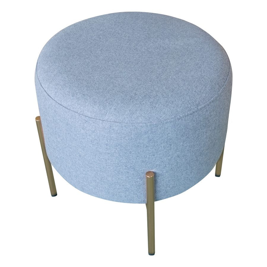 Pouf Poggiapiedi Ø40 cm in Tessuto Kate Grigio Scuro