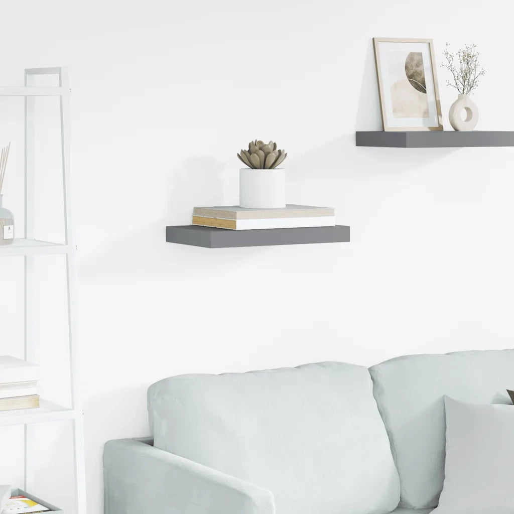 Scaffale a Parete Grigio 40x23x3,8 cm in MDF cod mxl 40191
