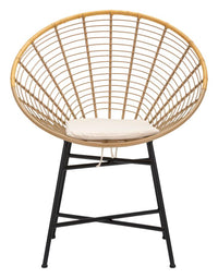 Sedia Panama Grid con Cuscino 72x56,5x88 cm in Ferro e Poliestere