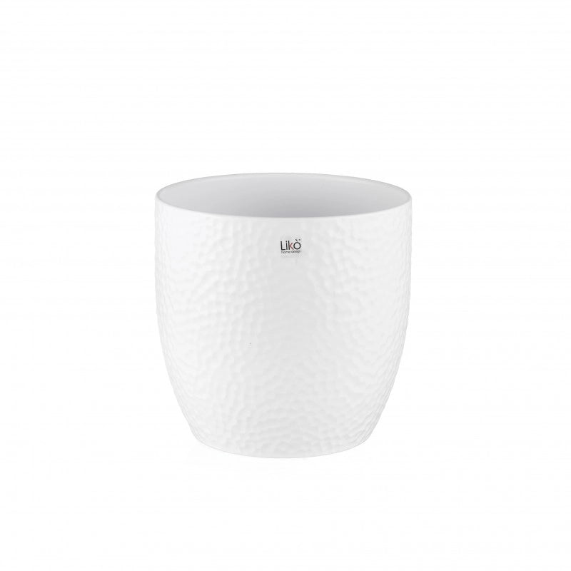 PORTAVASO CASPO' SELENE DIAMETRO 24CM MATTE LIKO' Colore: Bianco