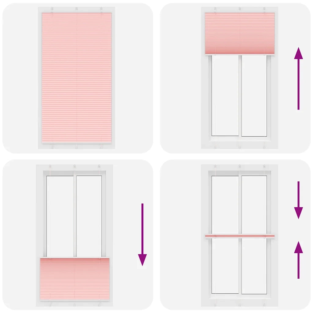 Tenda Plissettata | Tenda pliss¨¨ Rosa 110x200 cm Larghezza Tessuto 109,4 cm