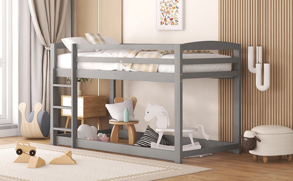 Letto a castello funzionale in pino 90x200 cm
