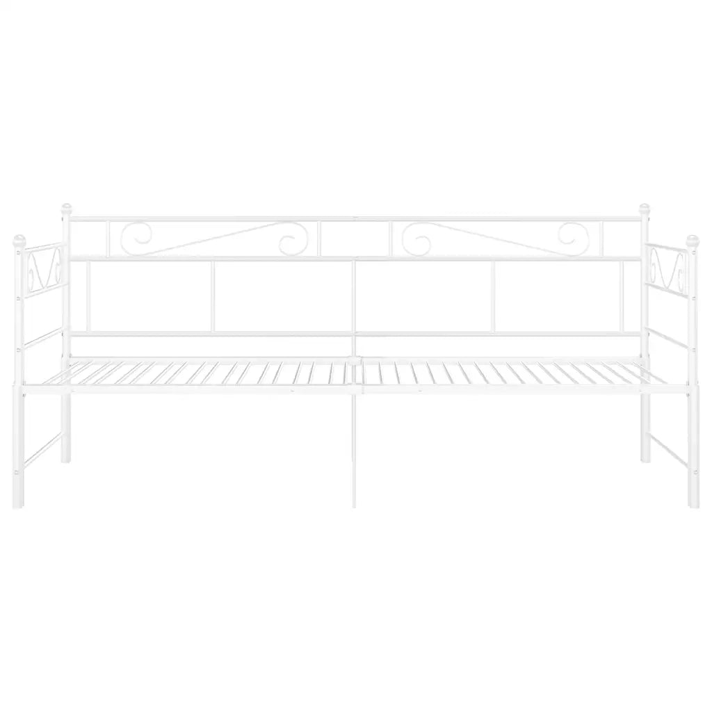 Telaio Divano Letto Estraibile Bianco in Metallo 90x200 cm