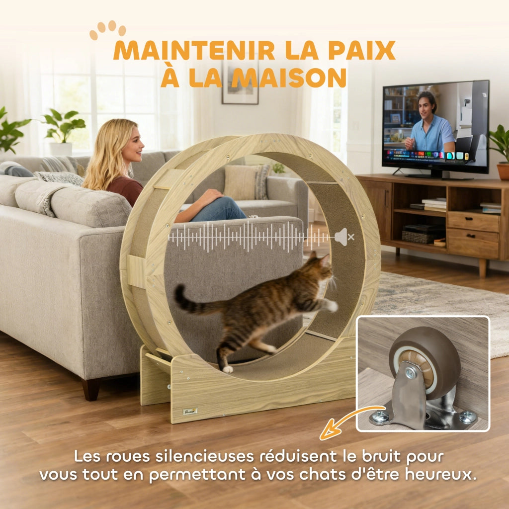 Ruota per gatti ¨C zephmum ¨C diametro 91 cm naturale