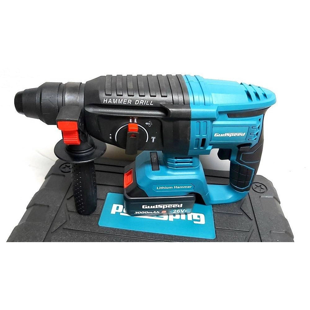Trade Shop - Tassellatore A Batteria 2 Batterie Martello Demolitore Percussione Trapano Sds -