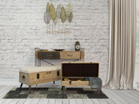 Pannello e Legno Foglie 75x2,5x87 cm in Ferro e MDF Oro e Argento