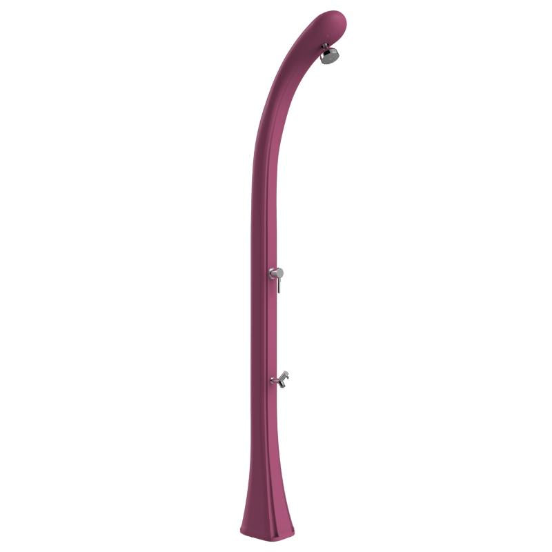Doccia Solare In Polietilene Happy One Con Lavapiedi Colore Fuxia Cv-F120/4003