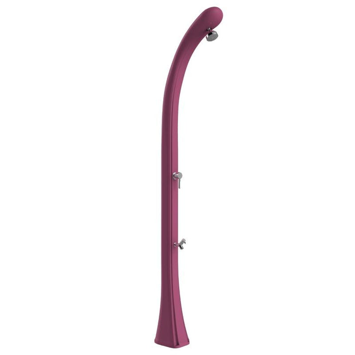 Doccia Solare In Polietilene Happy One Con Lavapiedi Colore Fuxia Cv-F120/4003