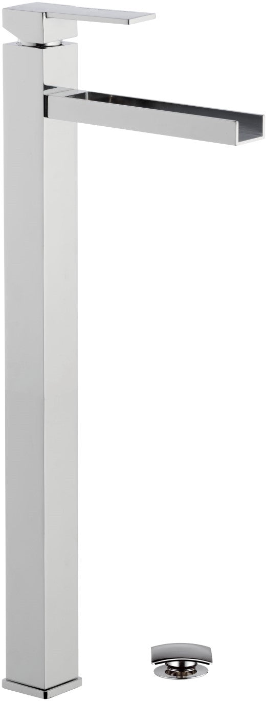 Rubinetto a cascata extra alto per bacinelle design quadro