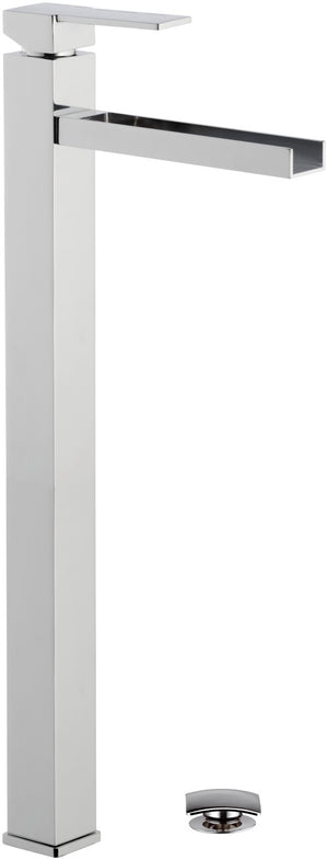 Rubinetto a cascata extra alto per bacinelle design quadro