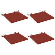 Cuscini per Sedia in 4 Pezzi SOEST 4 pz 100% Poliestere Rosso 944506