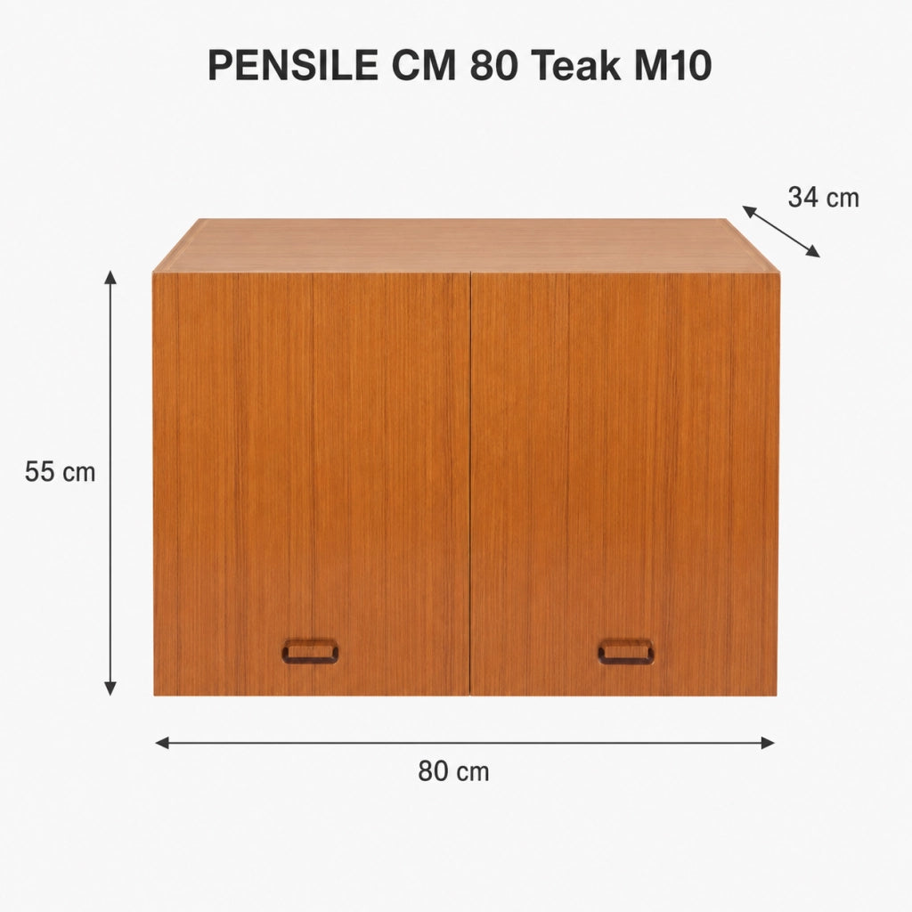 Pensile Teak M10 Mobiletto Cucina Legno 80x34x55 cm