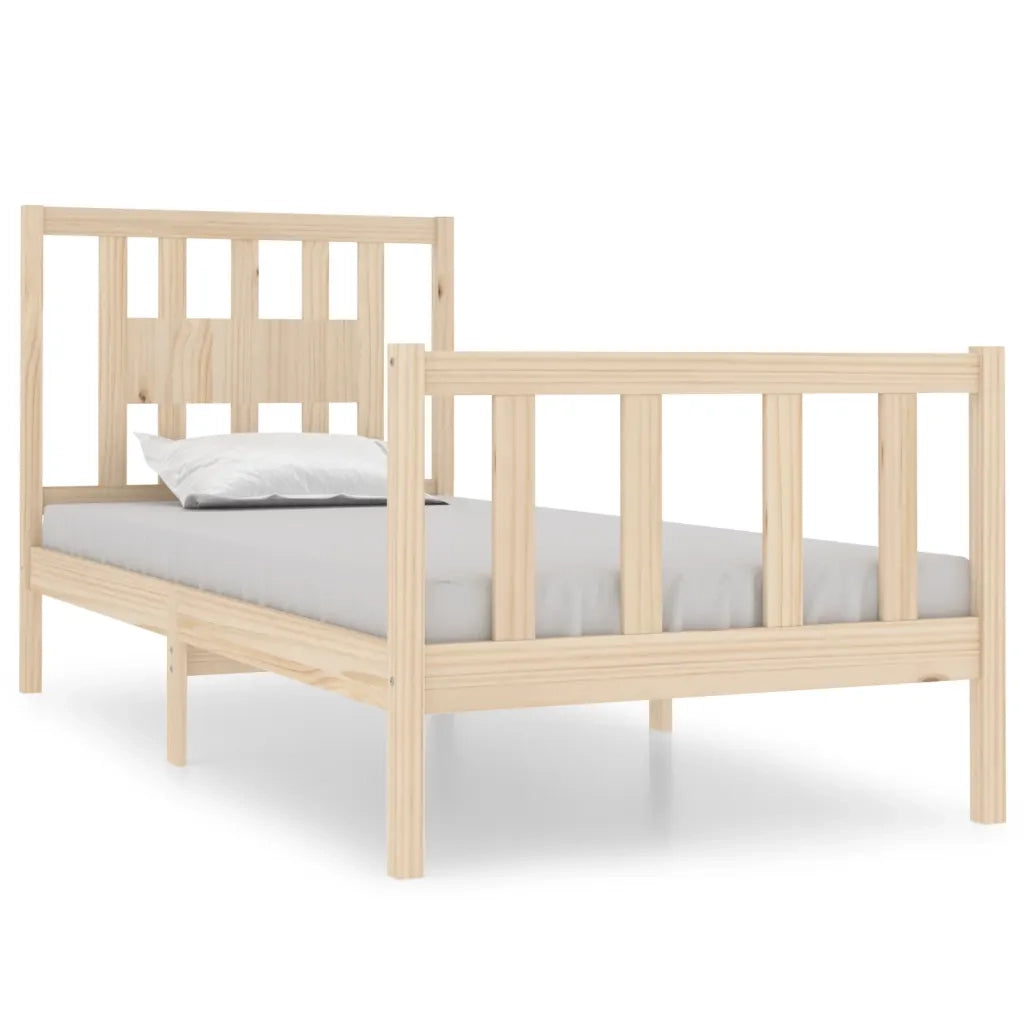 Giroletto-Struttura Letto in Legno Massello 90x190 cm Single 838160