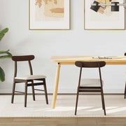 Sedia da pranzo 2 pcs Marrone Scuro e Chiaro