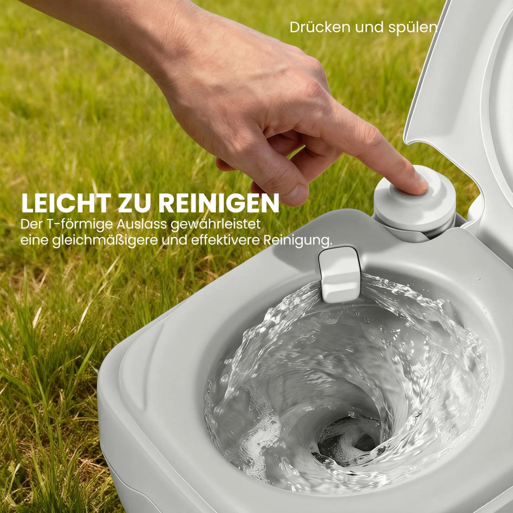 Toilette da viaggio per campeggio ¨C Zephmum ¨C Grigio 41.5x36.5x42 cm 20L
