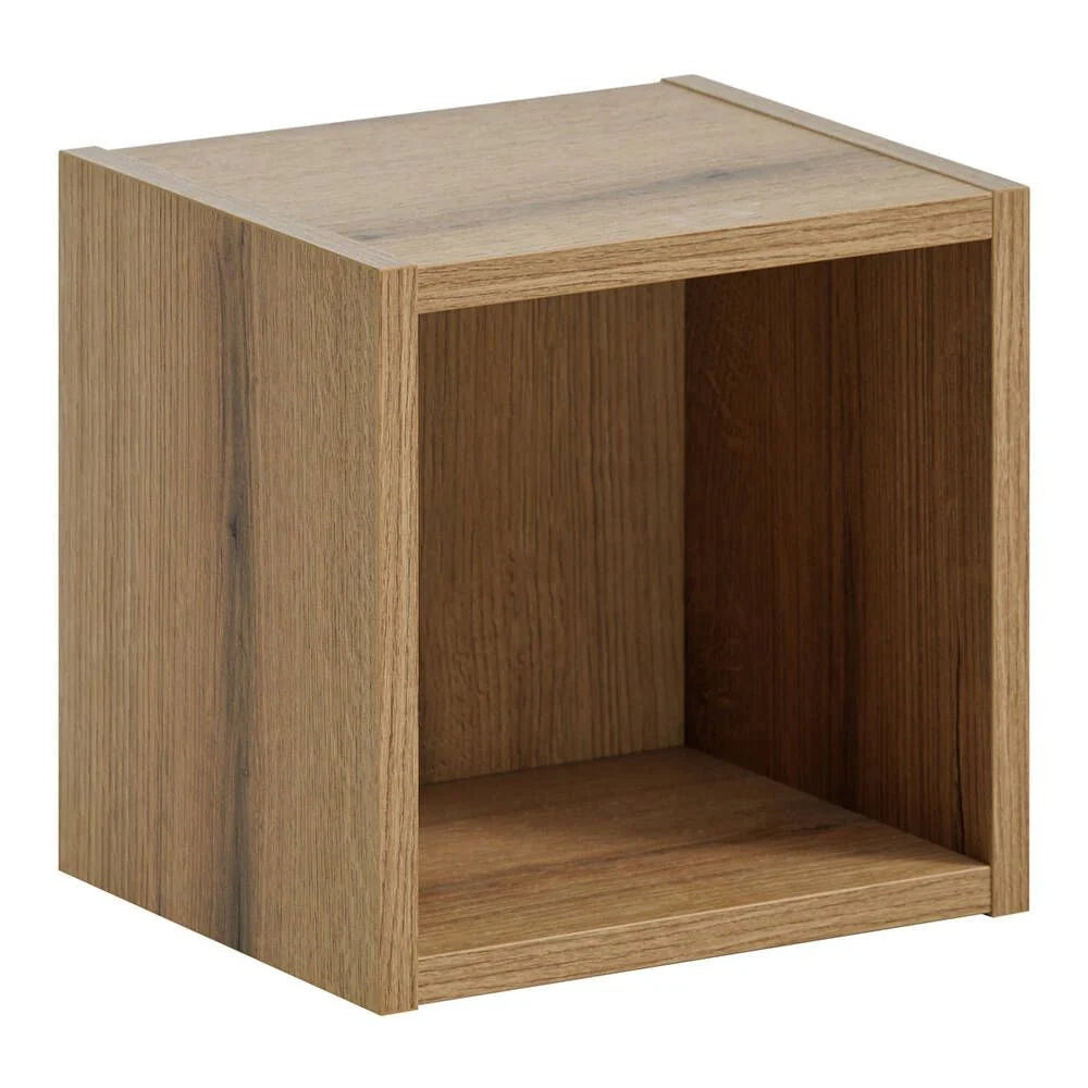 Mensola dal design senza tempo per soggiorno camera da letto mobiletto da parete per bagno 27 x 25 x 21 cm effetto rovere 03_0011236