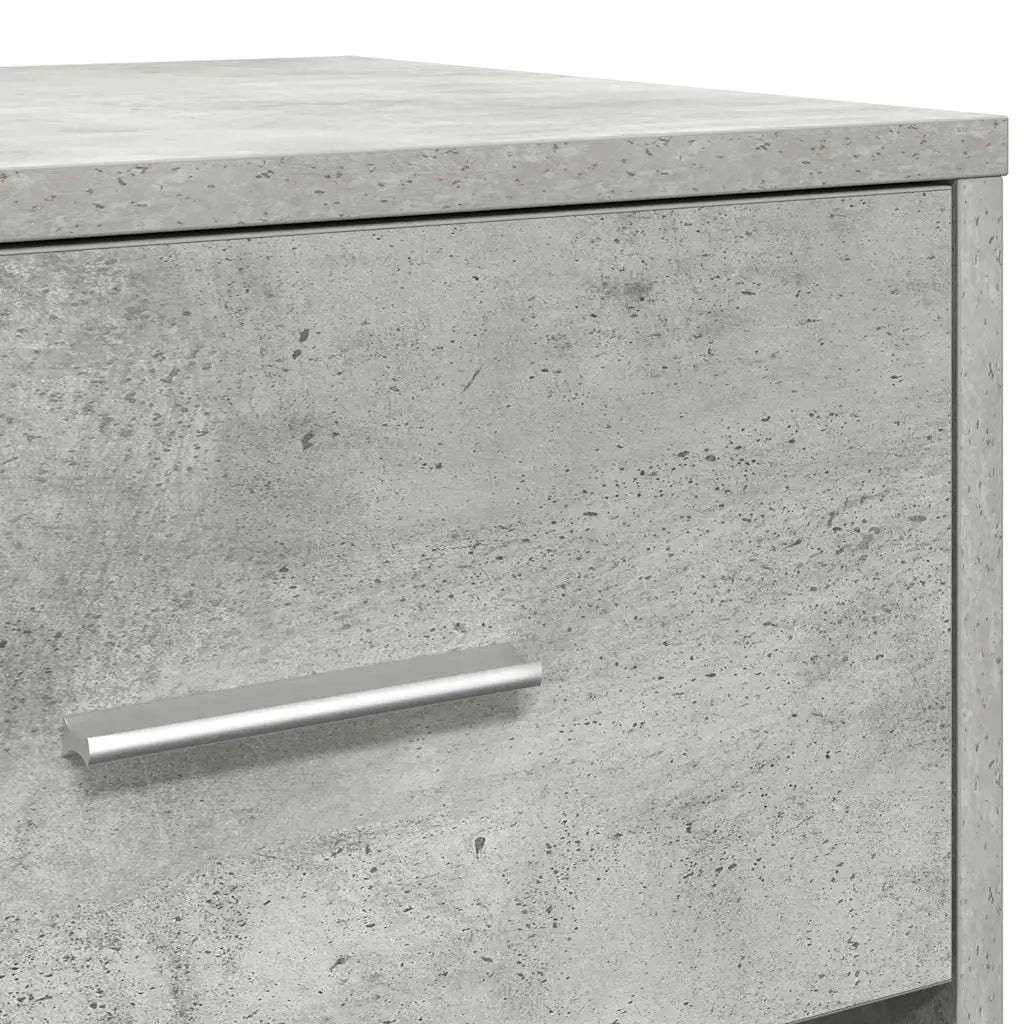 vidaXL Comodini 2 pz con Cassetto Grigio Cemento 40x34x50 cm