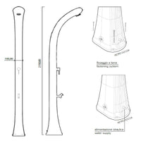 Doccia Solare In Polietilene Happy One Con Lavapiedi Colore Blu Cv-F120/5003