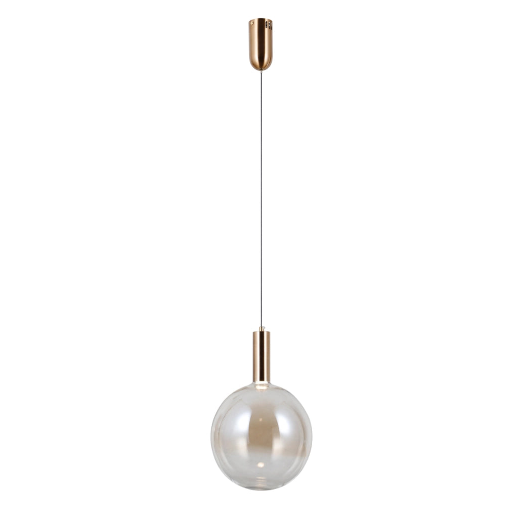 Sospensione Italux STRELA sfera vetro ambra Ø25 LED 5W