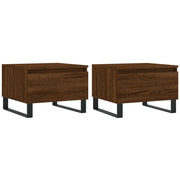 2 pz Tavolini salotto | Tavolino da caff¨¨ | Tavolino da Soggiorno Rovere Marrone 50x46x35 Legno Multistrato