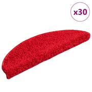 Tappetini per scale 30 pz 56x17x3 cm rossi semicircolari 3365806