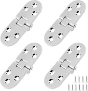 Set di cardini 4 pezzi robusti per tavoli pieghevoli, cardine per macchina da cucire in acciaio inox, cardine per cassetti in acciaio inox, inclusa con viti di montaggio, adatto per cassetti, ante e porte (8,9 x 3 cm).