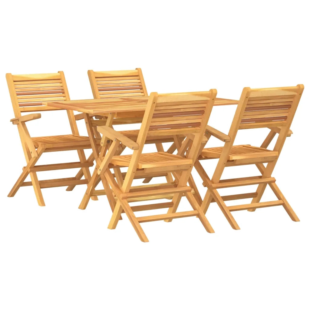 Set da Pranzo per Giardino 5 pz in Legno Massello di Teakcod mxl 76504