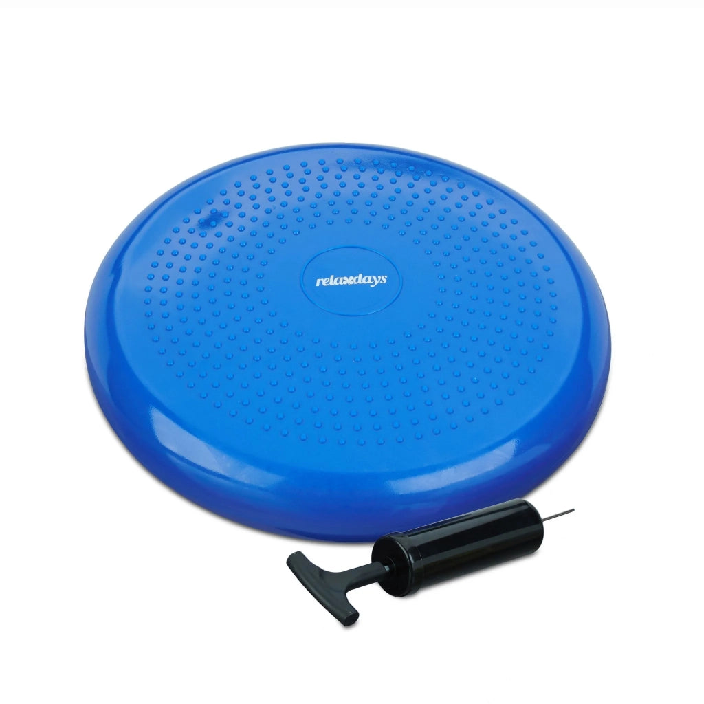 Cuscino da equilibrio rotondo 7 x 33 cm per rinforzo muscolare coordinazione in PVC blu 13_0006191