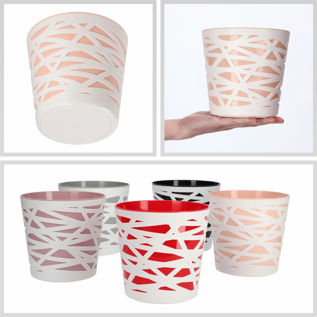 KADAX - Inserto in plastica per vaso di fiori e piante, 15 cm, beige