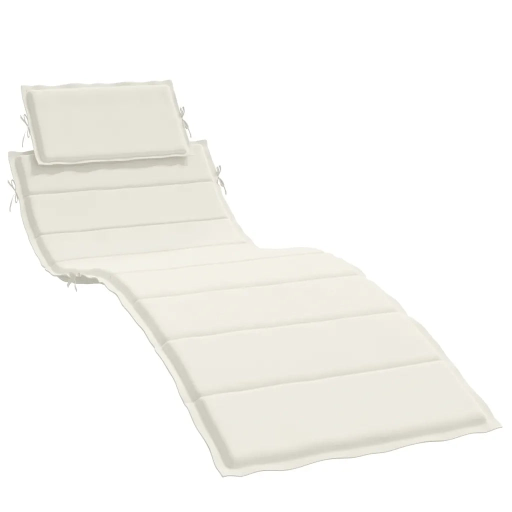 Cuscino per Lettino Prendisole Crema Mélange 186x58x4cm Tessuto 4002478