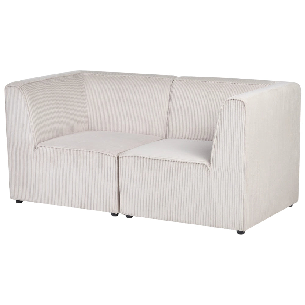 Divano modulare moderno a 2 posti in velluto a coste Jumbo beige stile classico soggiorno