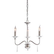 Lampadario Finsbury Park nichel lucido 3xE14 Elstead