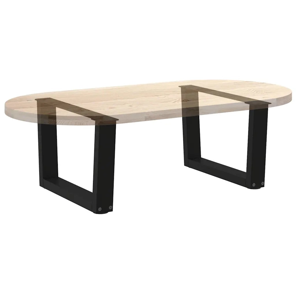 vidaXL Gambe per Tavolino da Caffè a Forma di V 2 pz Nere 50x(30-31,3) cm Acciaio