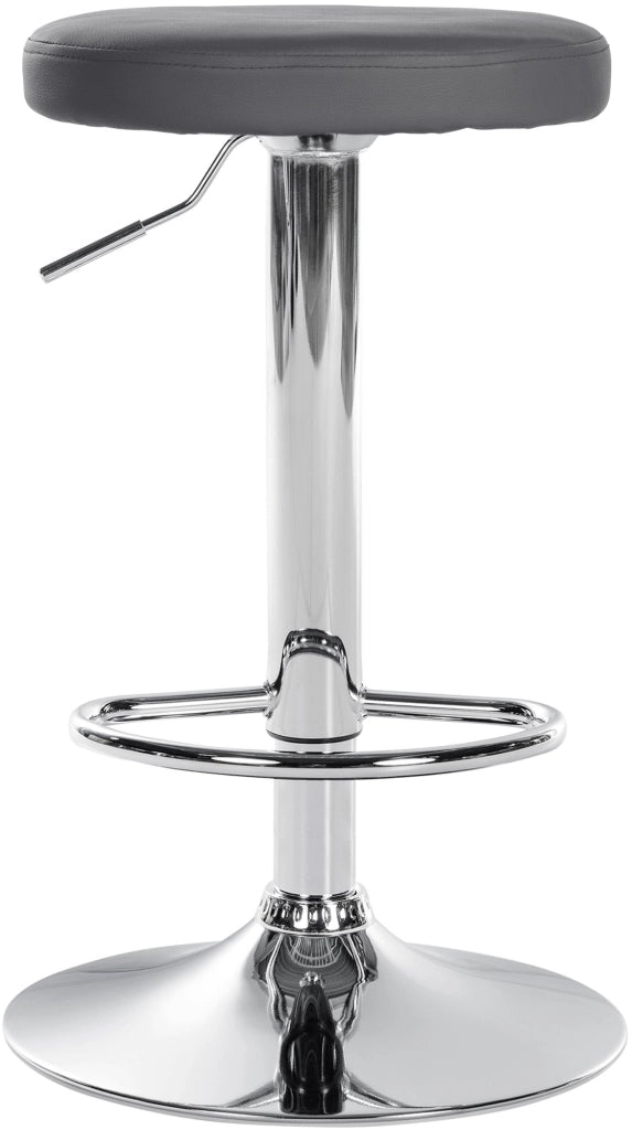 Set di 2 sgabelli da bar Ponte in similpelle grigio,Metallo in look cromato