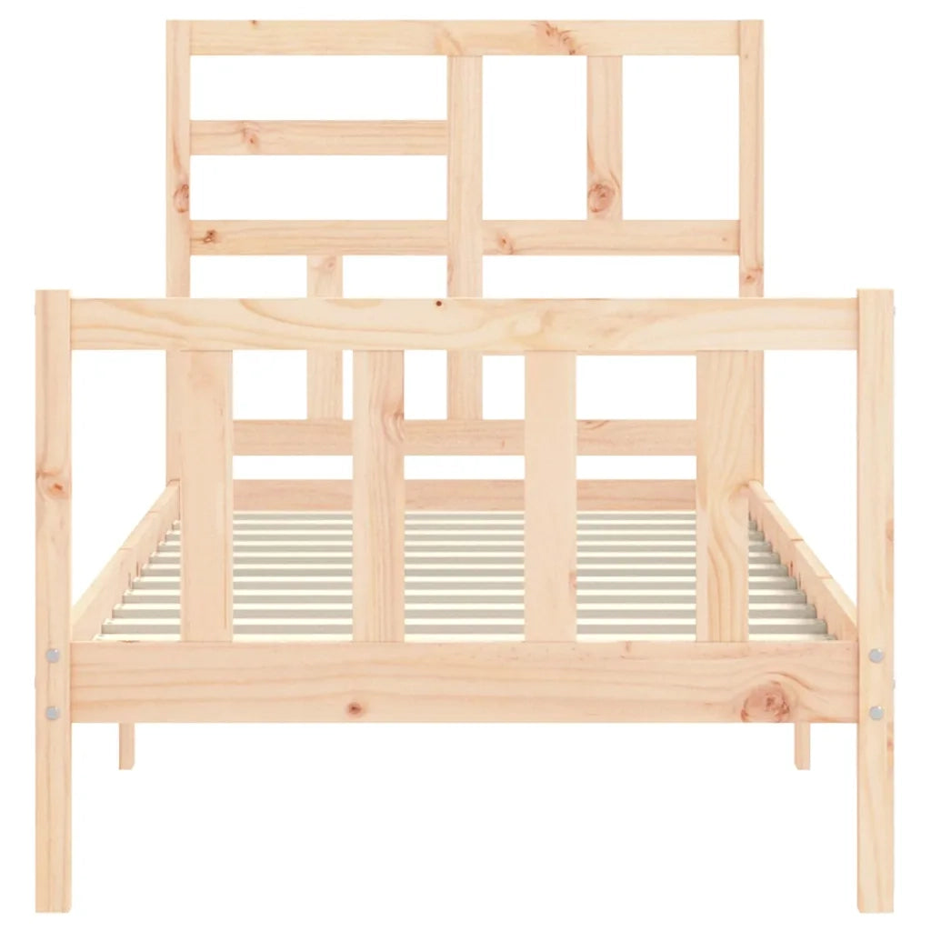 Giroletto senza Materasso-Struttura Letto 100x200 cm in Legno Massello di Pino 843874