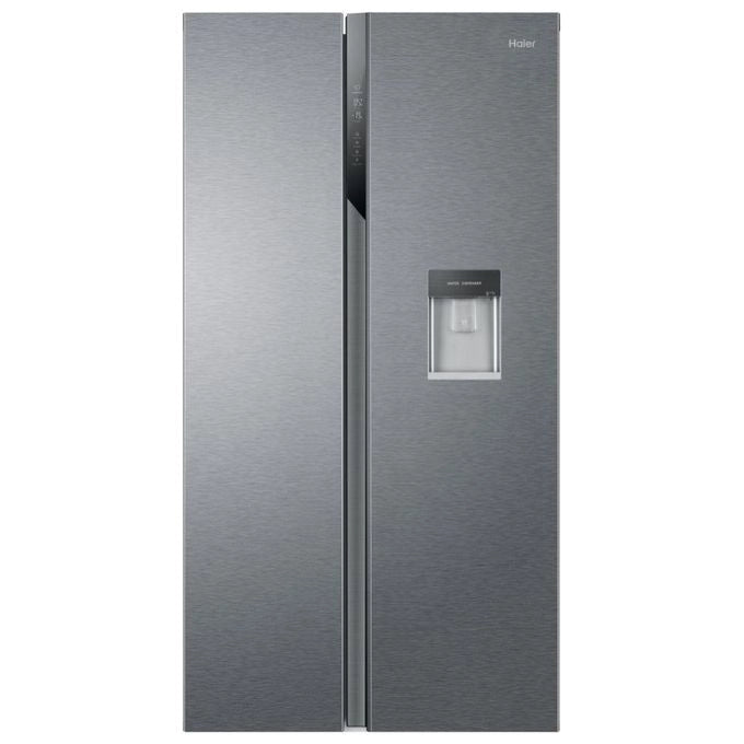 Haier HSR3918EWPG SBS 90 Serie 3 Frigorifero Side by Side 521 L 177 cm Classe E 38 dB No Frost Water Dispenser colore Argento