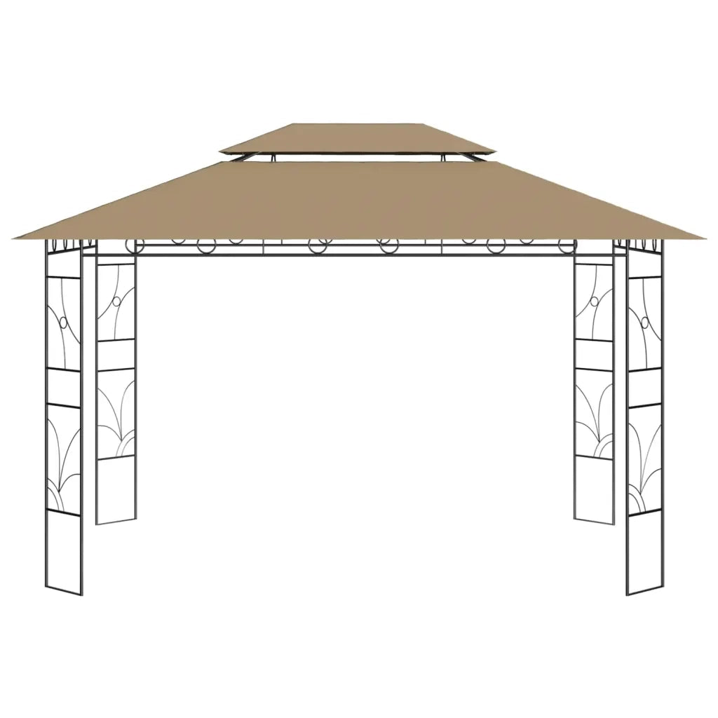 Gazebo 4x3x2,7 m Grigio Talpa 160 g/mÂ²