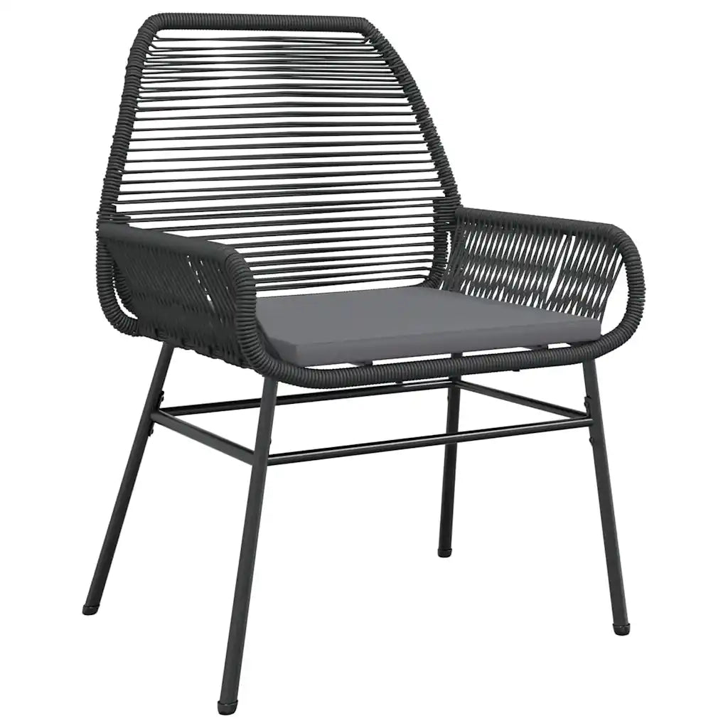 Set da Pranzo da Giardino 9 pz con Cuscini Polyrattan Vetro