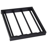 Carrello da Cucina Multiuso in Legno di Pino 74 x 37 x 75cm Nero