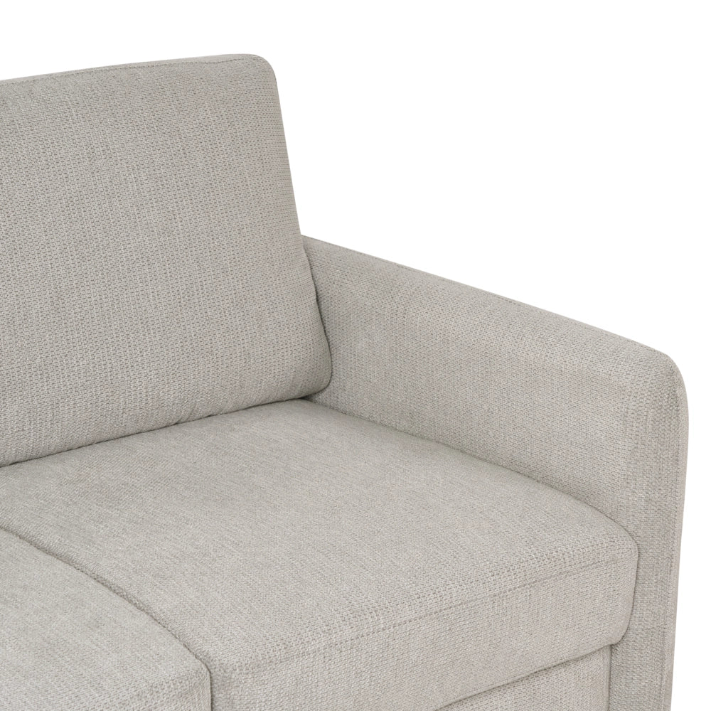 Divano a 3 posti in tessuto grigio imbottito con contenitore Spesso imbottito Mobili da soggiorno in stile moderno