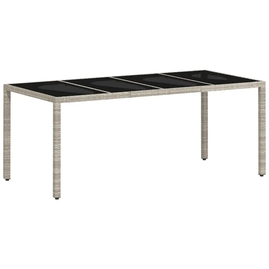 Set da Pranzo per Giardino 7 pcs Grigio chiaro polyrattan 3334899