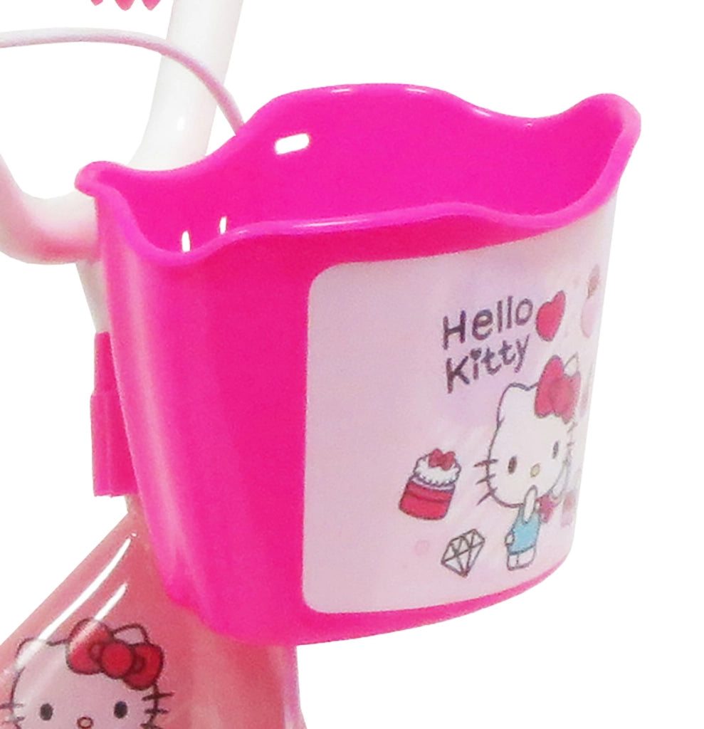Bicicletta per Bambine 12" Hello Kitty Freno Caliper e Stabilizzatori in Acciaio Hi-Ten Rosa